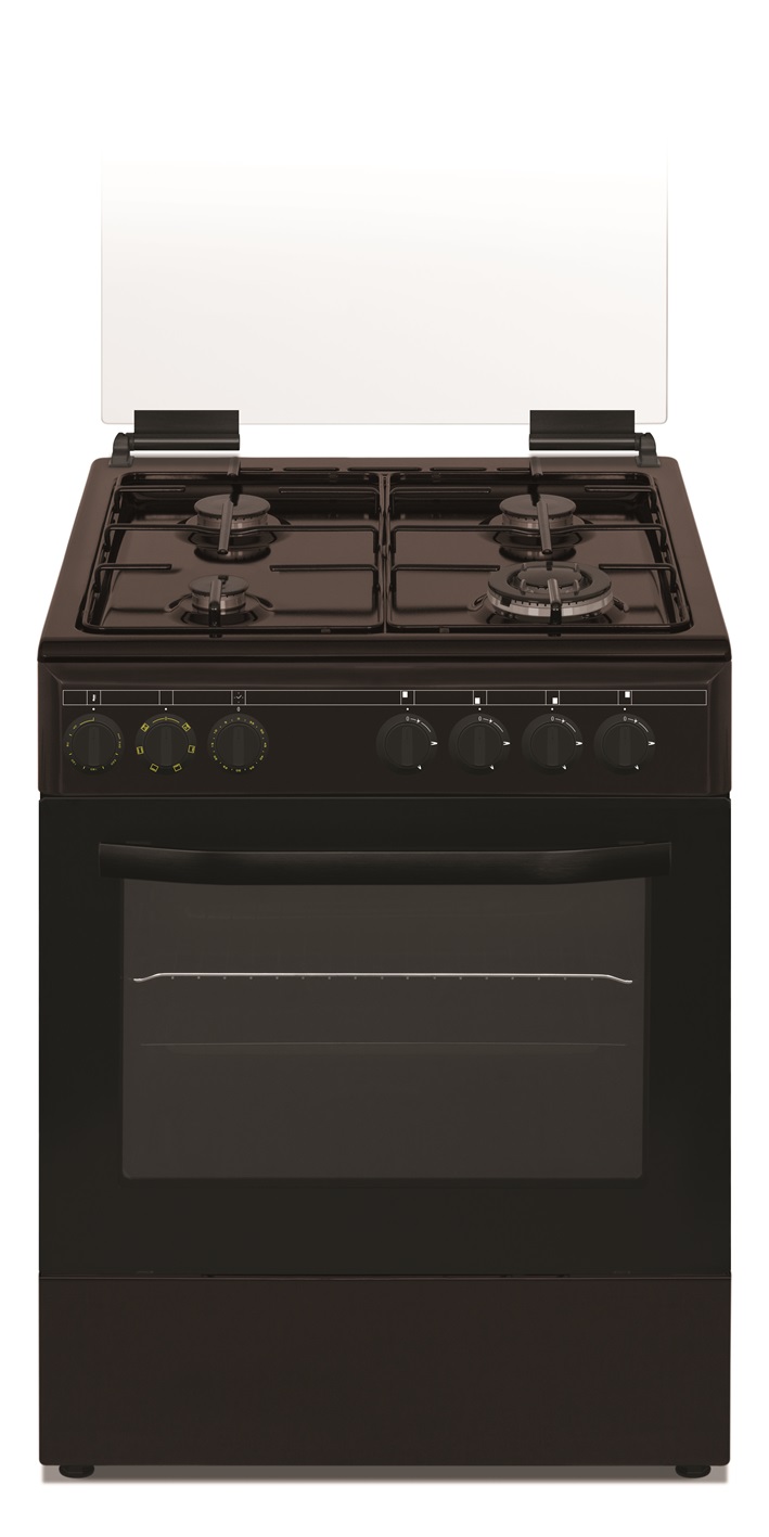  תנור אפיה משולב גז מפואר NEON שחור דגם NE-GO 6060BL